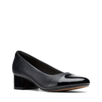 Clarks Women's Marilyn Sara Pump, Black Leather/Synthetic Combination, 8.5
