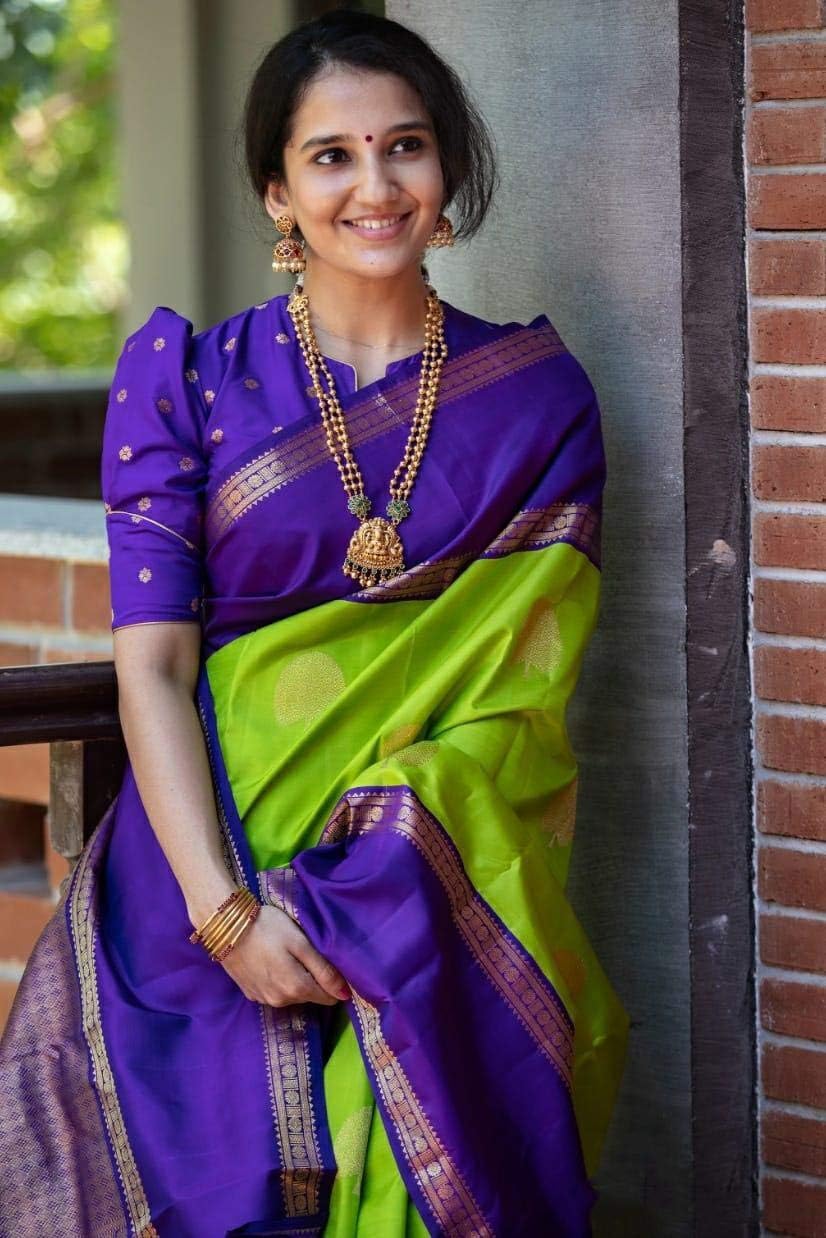 Flosive Ayn WomenS Present Banarasi Soft Lichi Silk Saree Beautiful Jacquard Rich Pallu Design Work Zari Woven Silk Style Saree