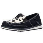 ARIAT Womens Cruiser Black Suede/Black and White Hair On 8