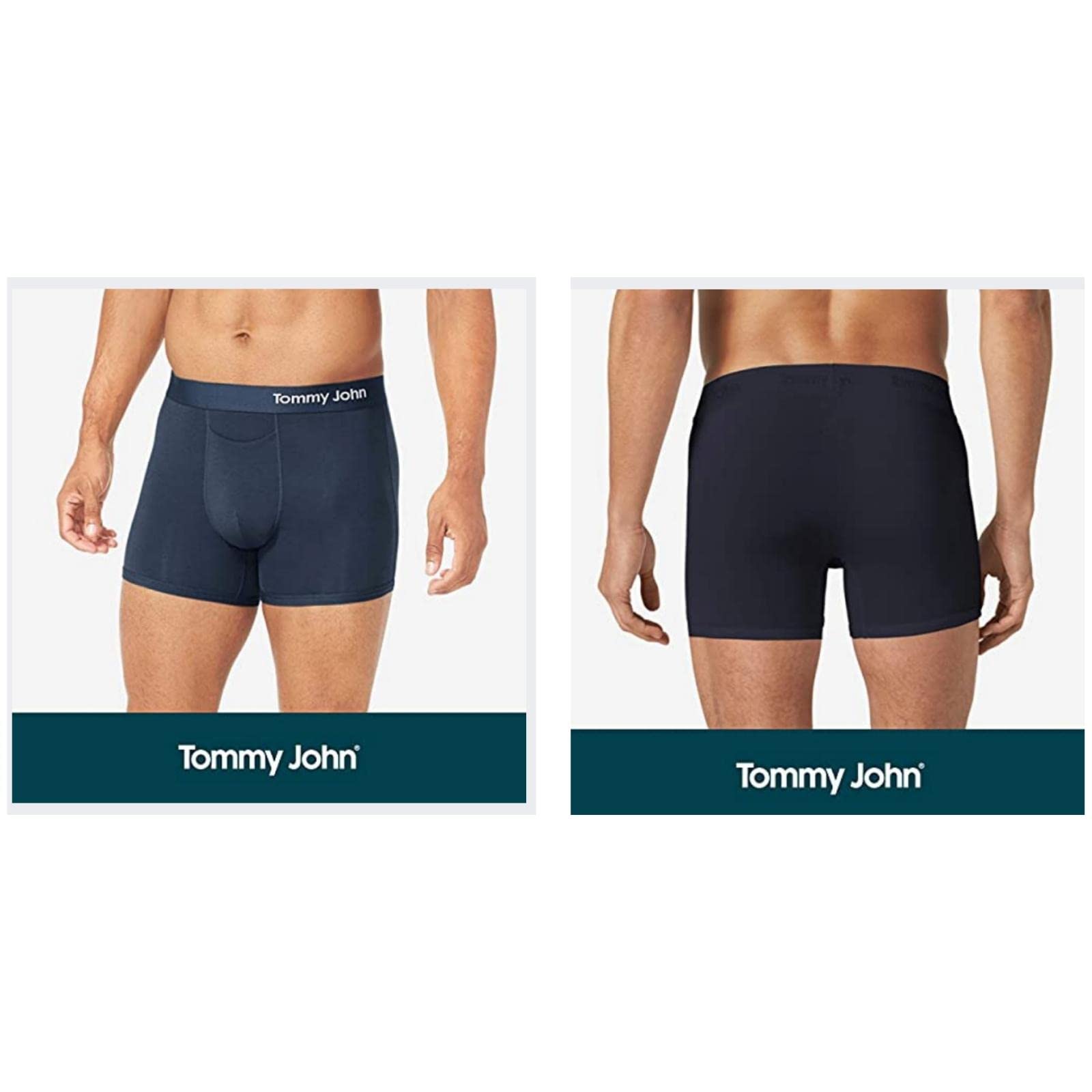 Tommy John Men's Cool Cotton Trunks - 3 Pack - Comfortable Breathable Soft Underwear for Men (Navy, XX-Large)