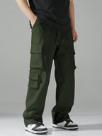 TAGAS Men Cargo Pants || Trousers Casual Pant || Cargo Pant || Pant || Track Pant for Man ||Men Cargo Pants Cotton||(MC-9) Green