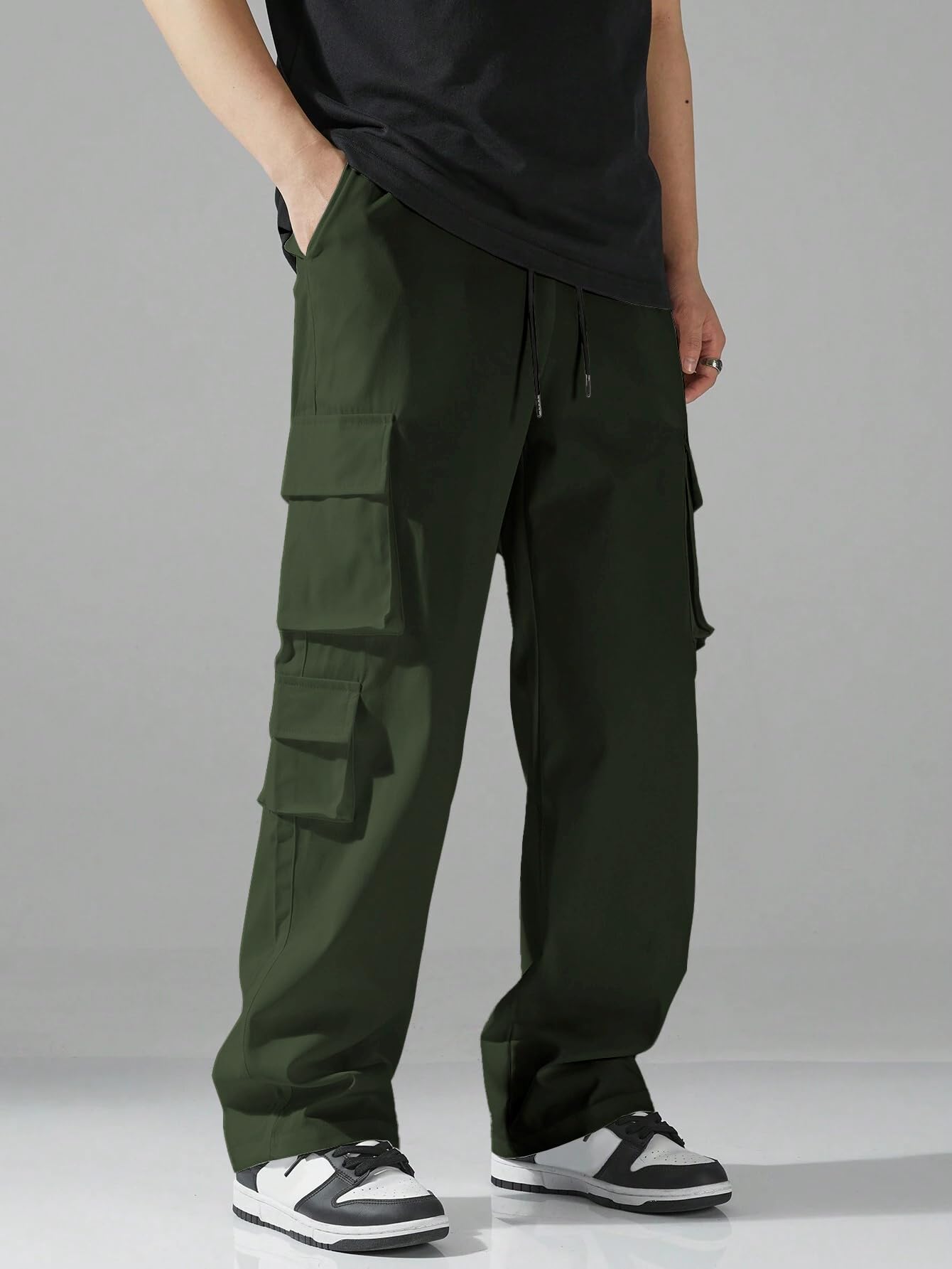 TAGAS Men Cargo Pants || Trousers Casual Pant || Cargo Pant || Pant || Track Pant for Man ||Men Cargo Pants Cotton||(MC-9) Green