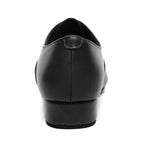 Men's Ballroom Dance Shoes Black Leather Sole Tango Salsa Latin Character Shoe (10 / Black