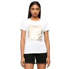 Pepe Jeans WomenS Regular Fit Foil Printed T-Shirts