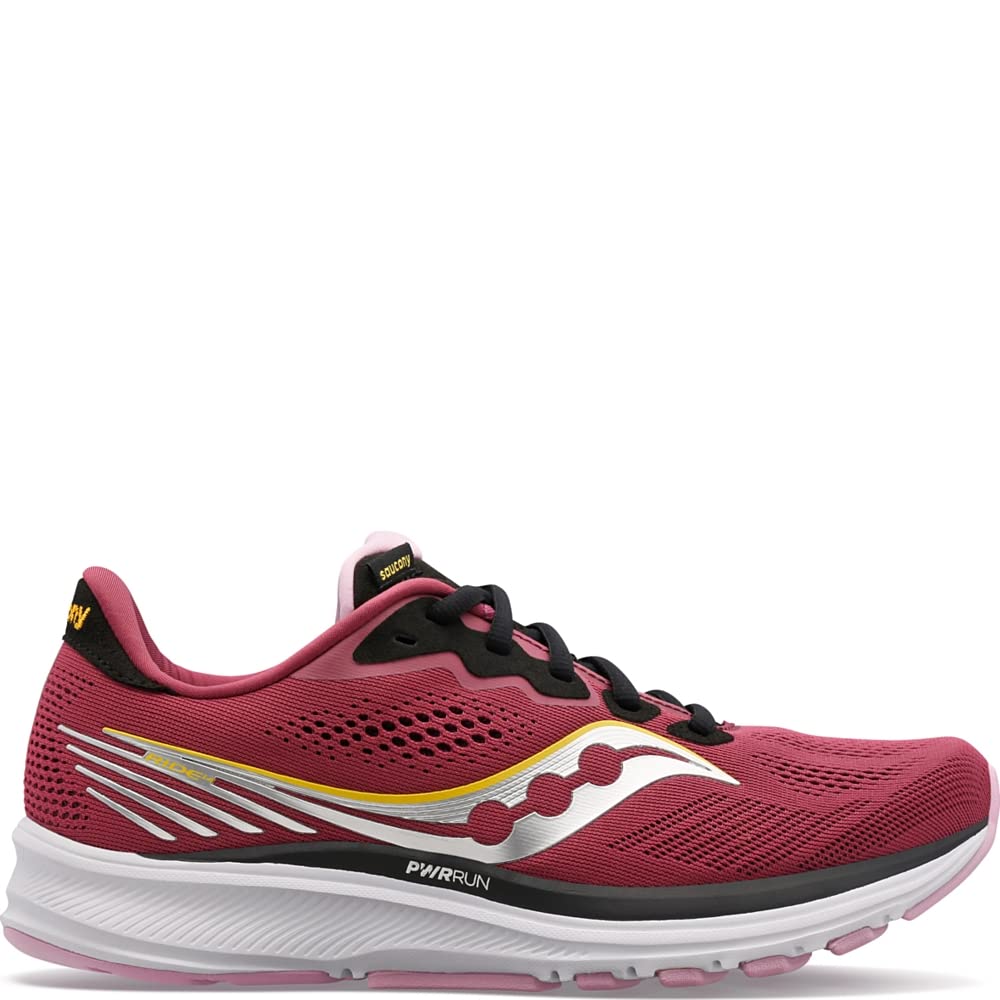 Saucony Women's Ride 14 Running Shoe, QUARTZ/VIZIGOLD, 8.5
