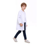 TopTie Kids Lab Coat for School Scientists Halloween Costume-White-10/12