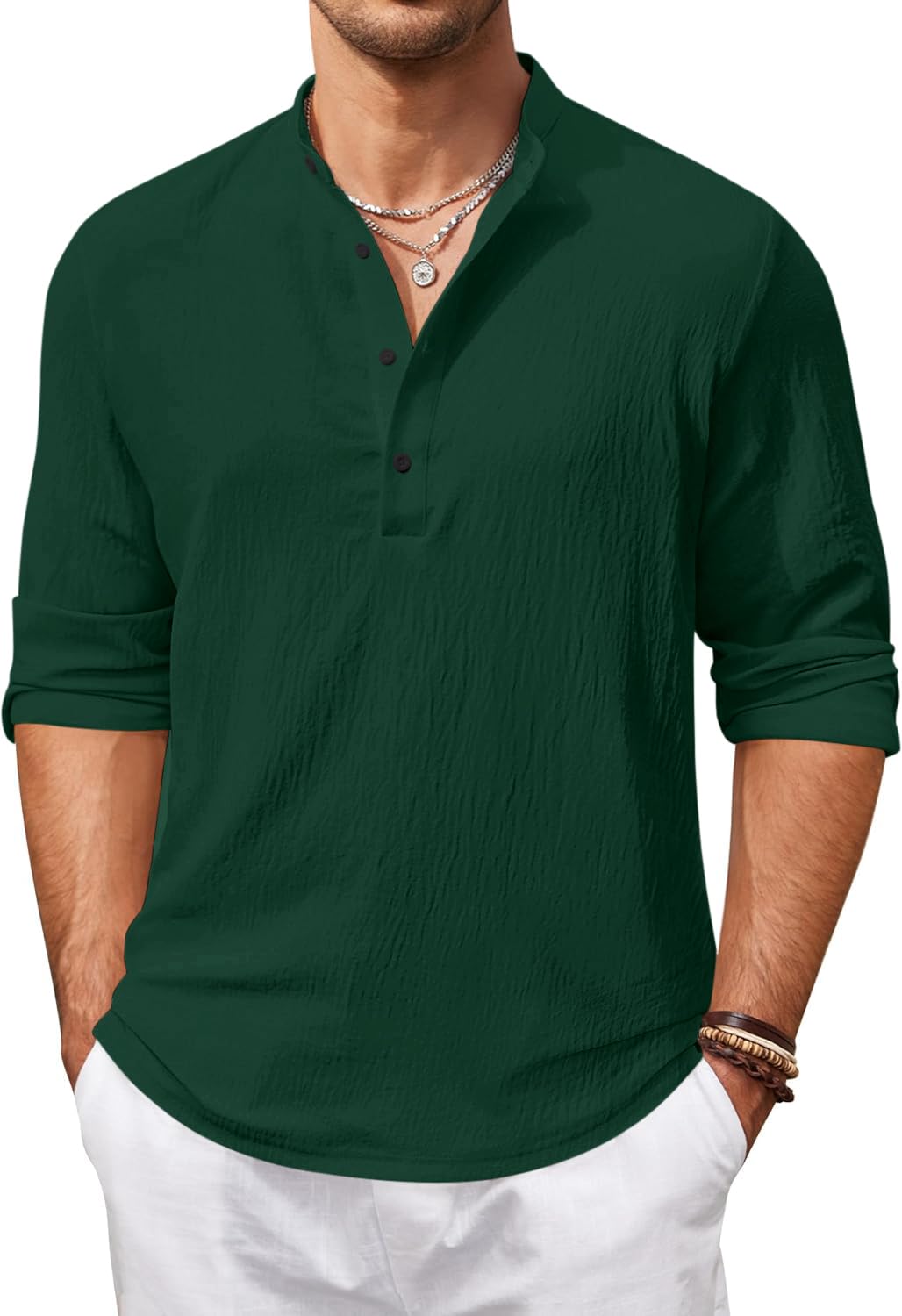Zartha MenS Regular Fit Solid Pattern Cotton Blend Kurta With Spread Collar Long Sleeve And Standard Length | Shirt For Man Dar