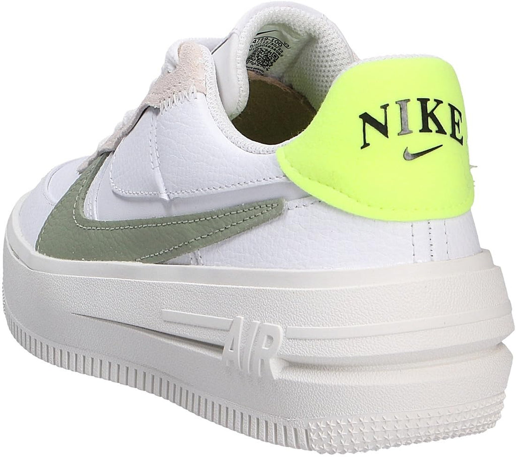 NIKE Women's Sneaker, White Sail Volt Oil Green, 7
