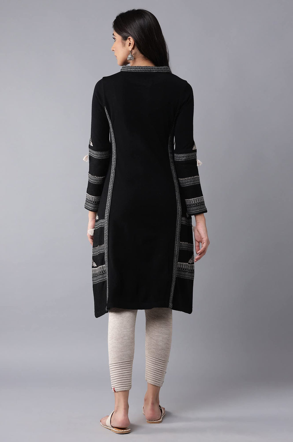 W For Woman Acrylic Women A-Line Winter Regular Kurta