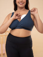 NYKD Cotton Maternity Bra for Women Nursing/Feeding - Non-Padded, Non-Wired, Full Coverage (with Adjustable Straps) Bra, NYB129,
