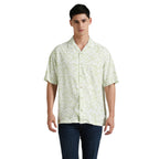 Pepe Jeans Men Rayon Printed Relaxed Fit Shirt (Pm308705_Mint Green)