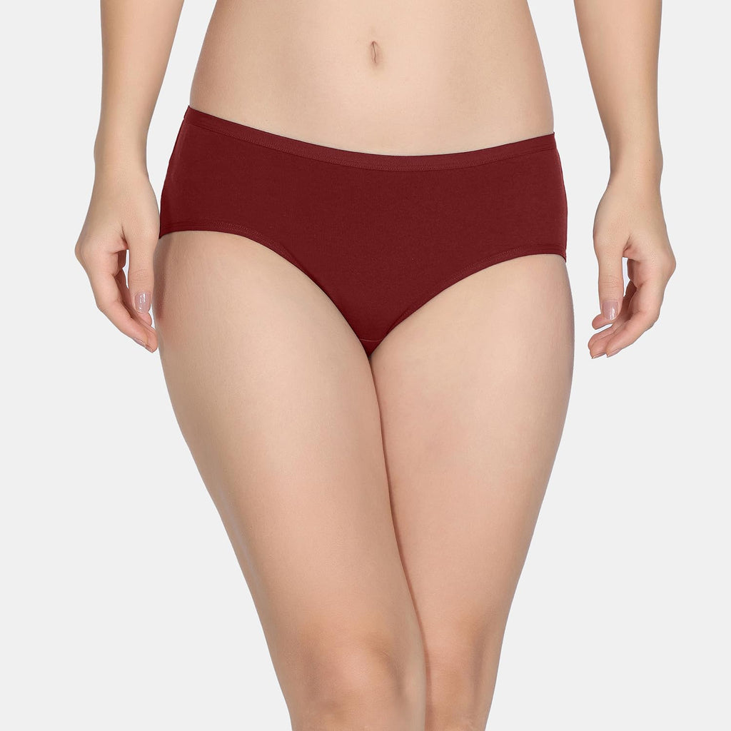 Zivame Low Rise Full Coverage Hipster Panty (Pack of 3) - Multicolor