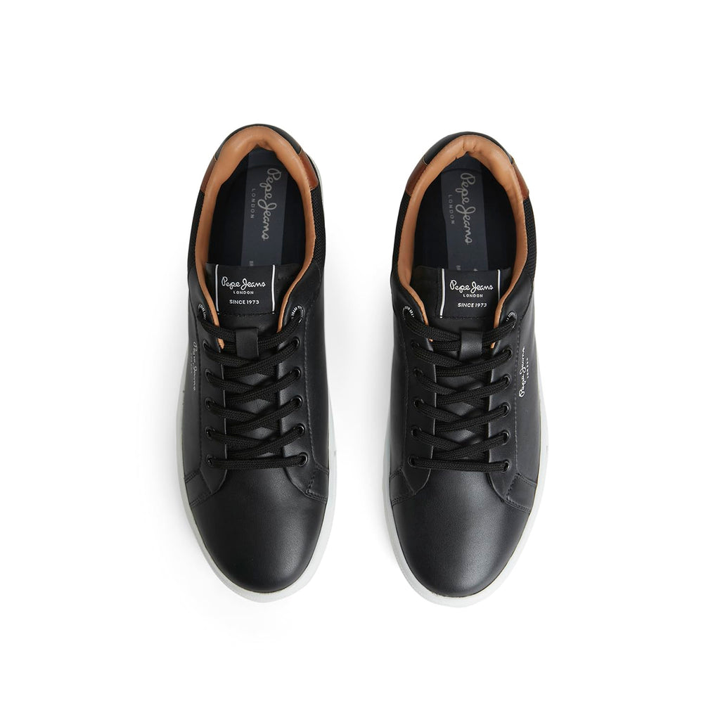 Pepe Jeans Kenton Court Black Cupsole Sneakers