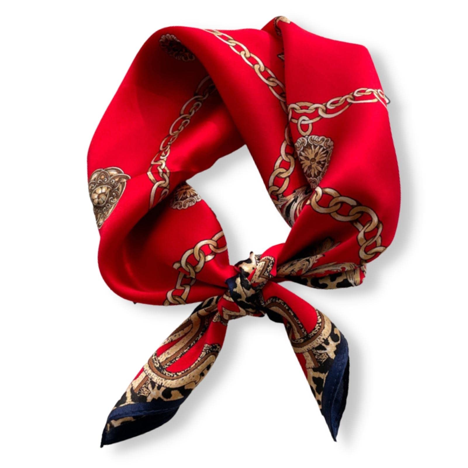 PoeticEHome 100% Mulberry Silk Neck Scarf 21x21 Small Square Scarfs for Women Gift Packed