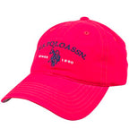 U.S Polo Assn. Embroidered Pony Horse Logo Since 1890 Adjustable Cotton Baseball Hat with Curved Brim, Red, One Size
