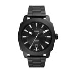 Fossil Men's Machine 49mm Quartz Stainless Steel Three-Hand Watch, Color: Black (Model: FS5971)