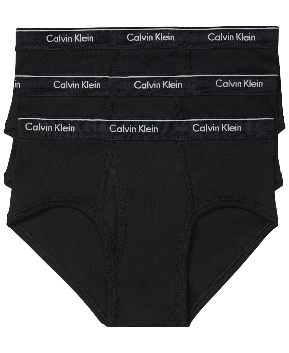 Calvin Klein Men's Cotton Classics 3-Pack Brief, 3 Black, X-Large