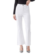 Miss Chase WomenS White Bootcut High Rise Regular Stretchable Denim Jeans (Mcaw21Den10-86-82-26, White, 26)