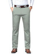 AVANOVA Mens Solid Light Pista Trousers Light Business Style Slightly Stretch Straight Leg Pants for Outdoor Casual Daily Trouse
