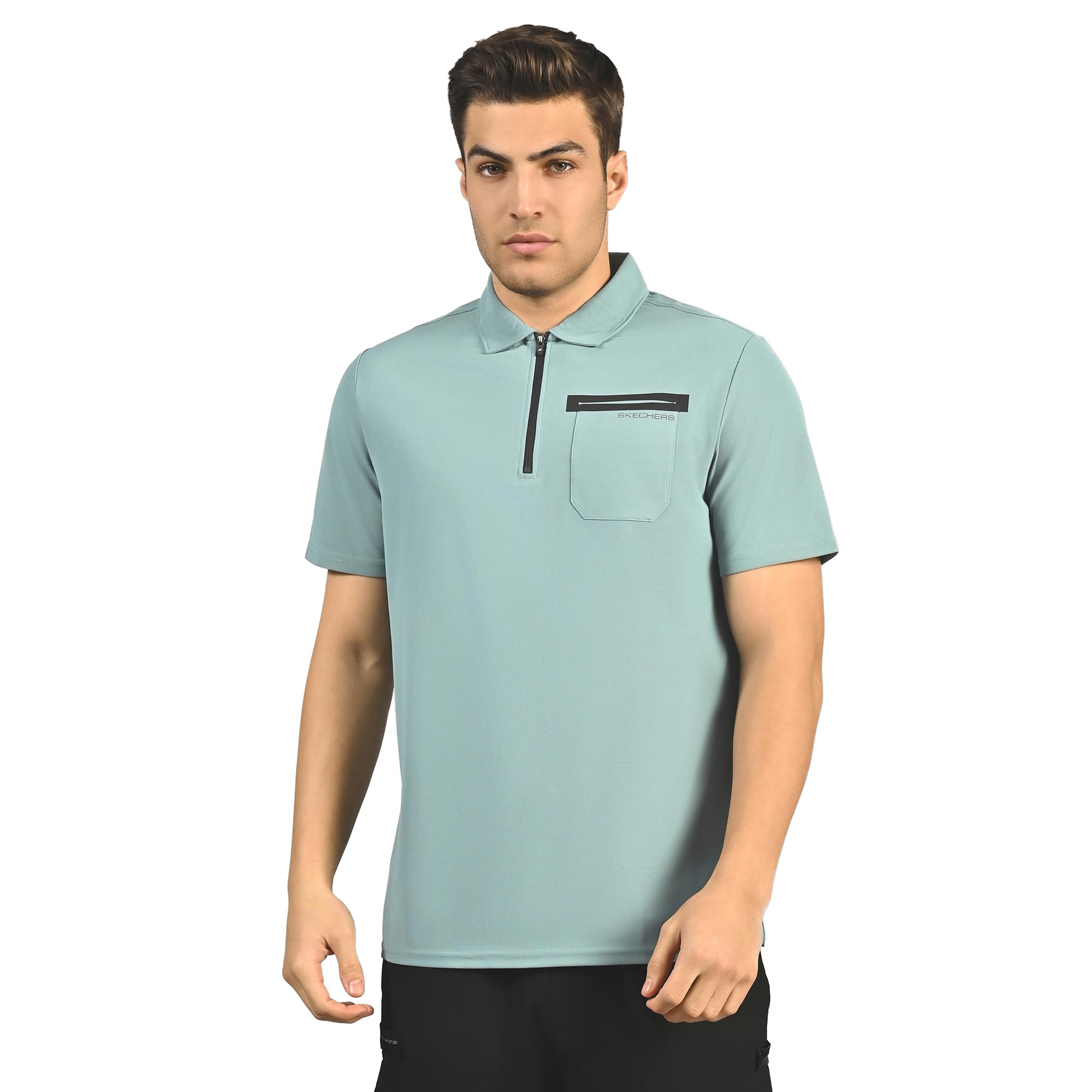 Skechers Men Zip Closure T-Shirt
