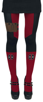 Marvel Comics Deadpool Suit Up Costume Sheer Tights