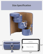 Vlando Christmas Gifts for Mom, Women, Wife - Travel Jewelry Oragnizer, 3-Layer Jewelry Storage Box, Travel Essential Accessorie