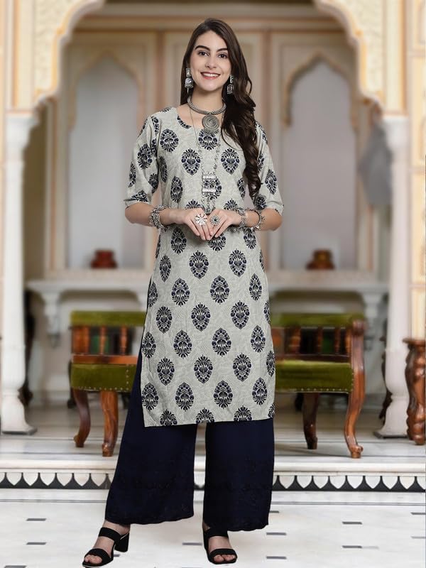 Tee Projekt Crepe Verstaile Straight Printed Kurti For WomenS Ll Casual Wear Kurti (Pack Of 6)