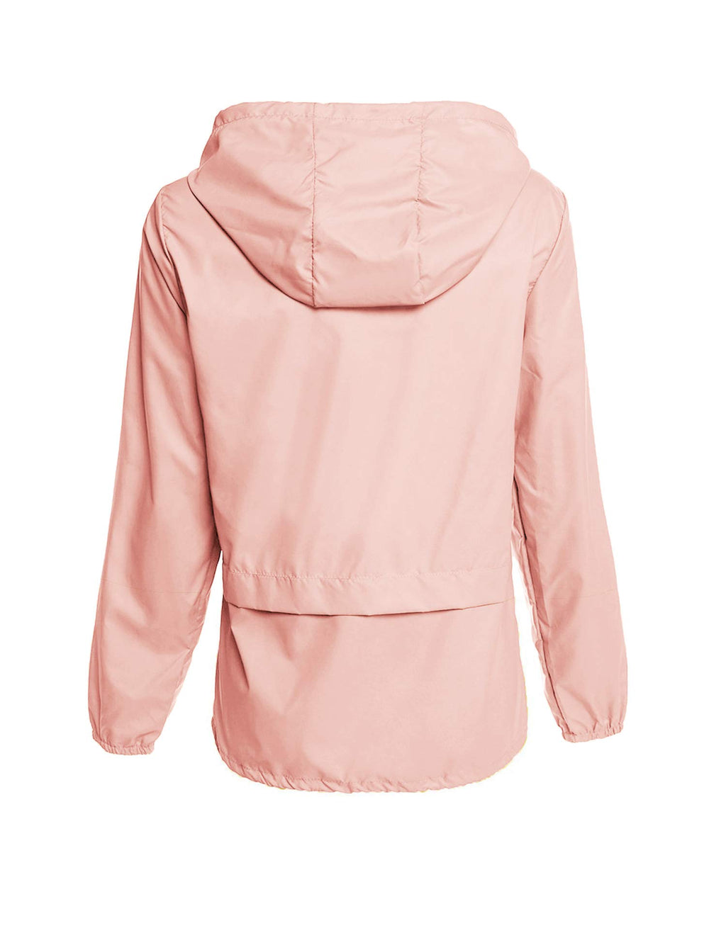 Avoogue Raincoat Women Lightweight Waterproof Rain Jackets Bike Jackets Packable Outdoor Hooded Windbreaker (Pink L)