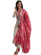 ANNI DESIGNER Womens Rayon Blend Embroidered Straight Kurta with Pant & Dupatta (Jankari Pink_XXL_Pink_XX-Large)