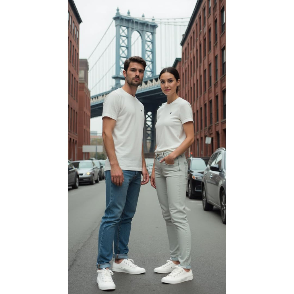 Fear0 NJ Unisex Retro Minimal All White Skateboard Sneaker canvas Shoes(D0102H7S4MX)