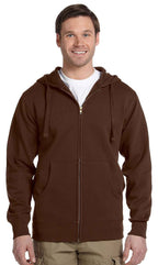 Mens OrganicRecycled Full-Zip Hooded Sweatshirt - BLAcK - 2XL(D0102H7ZgSP)