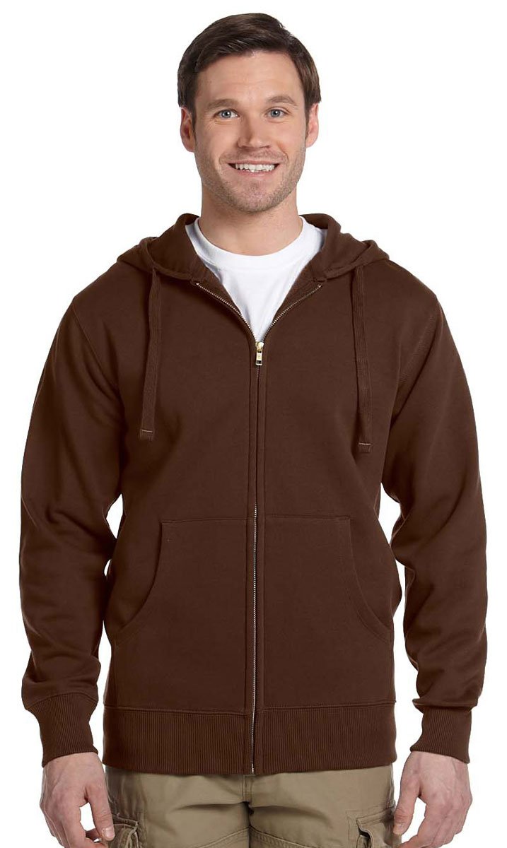 Mens OrganicRecycled Full-Zip Hooded Sweatshirt - BLAcK - 2XL(D0102H7ZgSP)