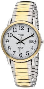 Timex Men's Easy Reader 38mm Watch - Two-Tone Case White Dial with Two-Tone Stainless Steel Expansion Band