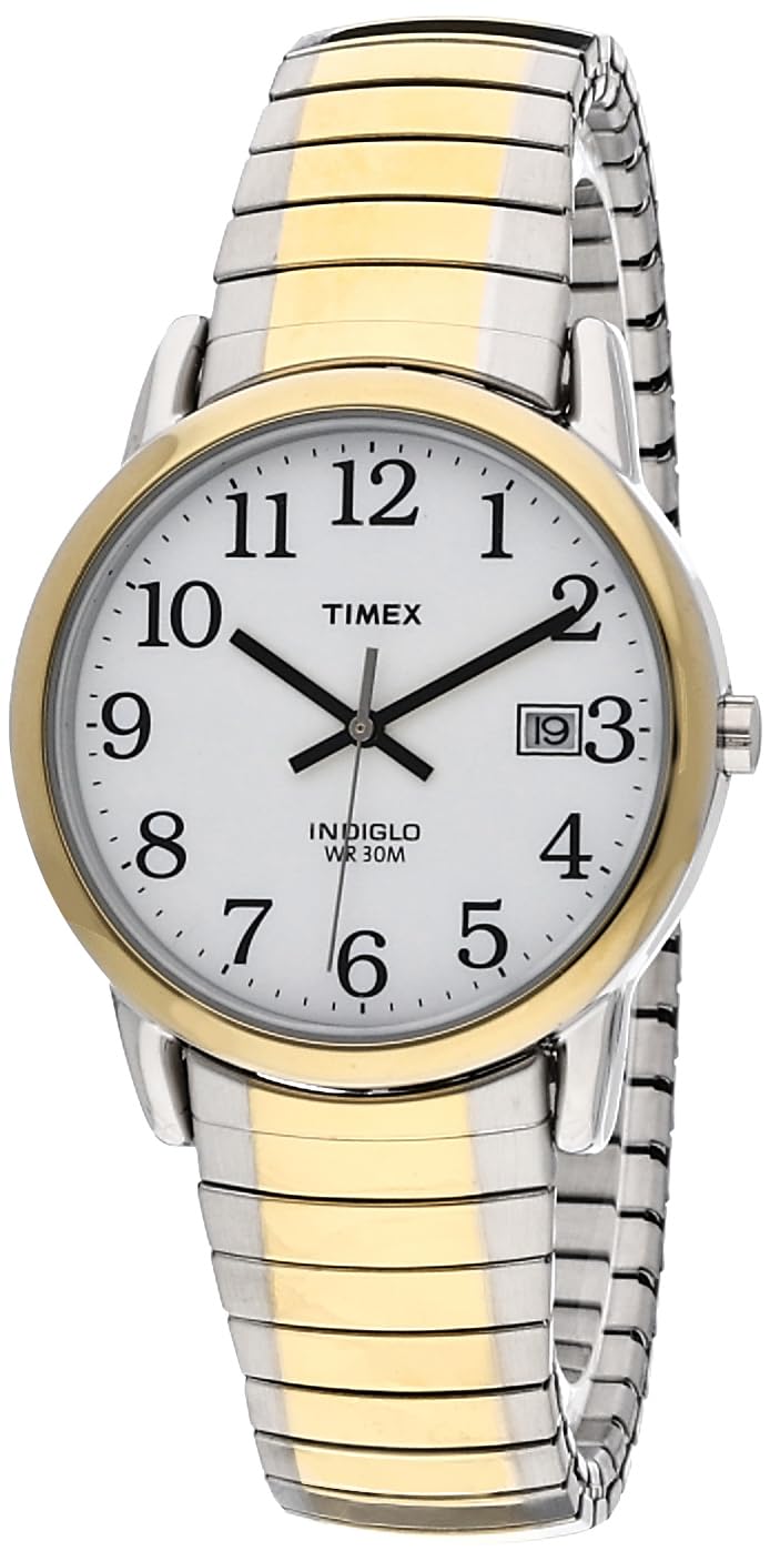 Timex Men's Modern Easy Reader 40mm Watch - Two-Tone Case White Dial with Expansion Band