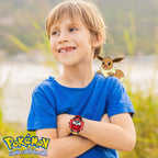 Accutime Kids Pokemon Pokeball Digital LCD Quartz Red Wrist Watch with Red Strap, Cool Inexpensive Gift & Party Favor for Boys,
