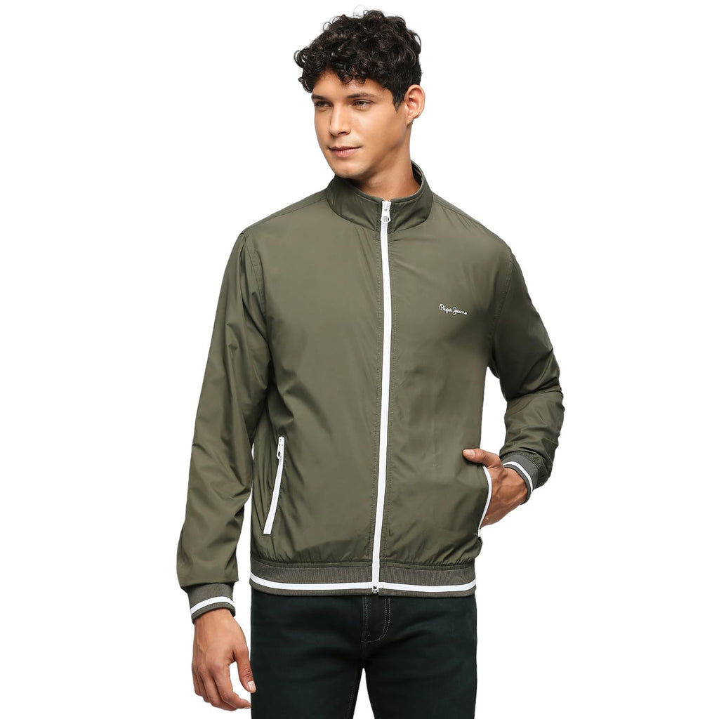 Pepe Jeans MenS A-Line Coat (Pm402867_Olive Green Night