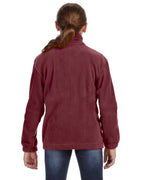 Youth 8 oz Full-Zip Fleece - SAFETY YELLOW - S(D0102H76T86)