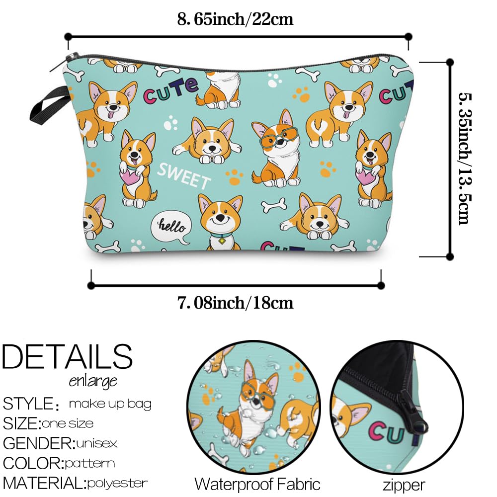 Deanfun Makeup Bag, 3pcs/set Super Funny 3D Printing Women Cosmetic Bag Multifunction Pencil Holder