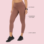 Enamor Womens Skinny Leggings (A605_Nutmeg