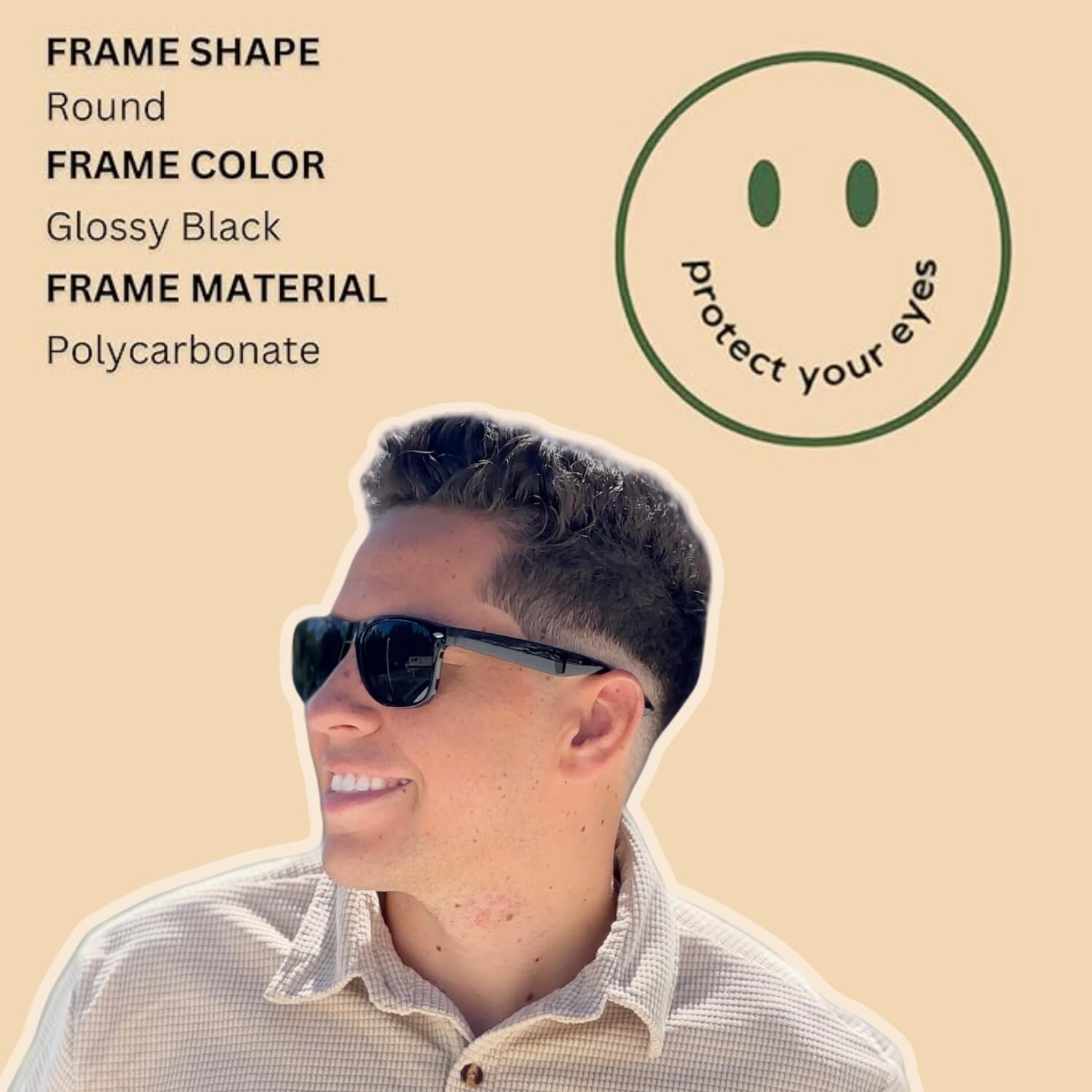 ShadyVEU Super Dark Black Sunglasses for Light Sensitive Eyes Black Shades 100% UVA & UVB Protection | Great For Beach & Sunny D