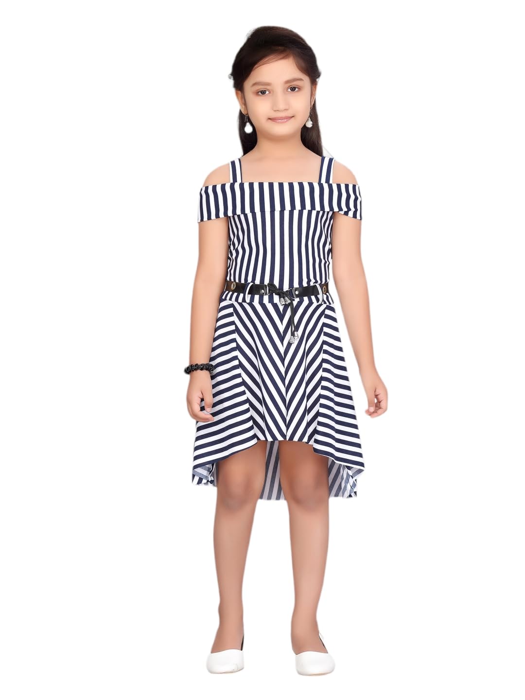 Aarika Girls Navy-Blue Color Blended Middi (JLY_DR_1605_Navy_Blue_30)
