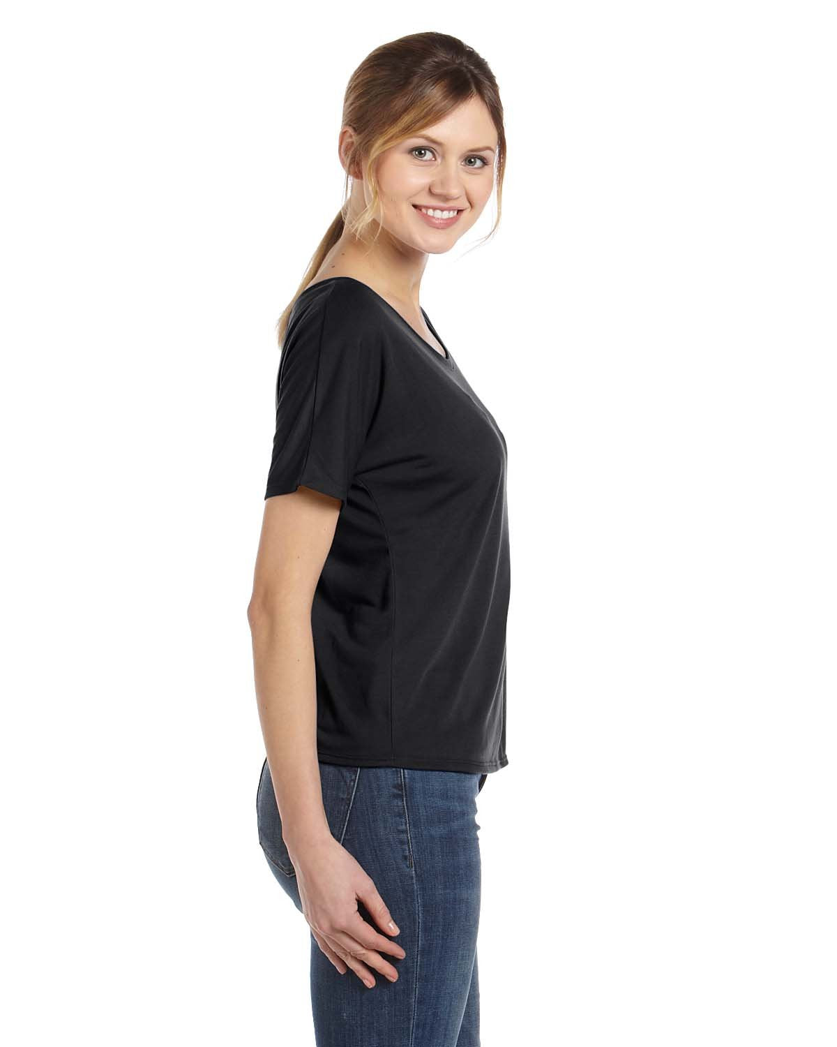 Ladies Slouchy T-Shirt - WHITE MARBLE - S(D0102H7W5Q8)