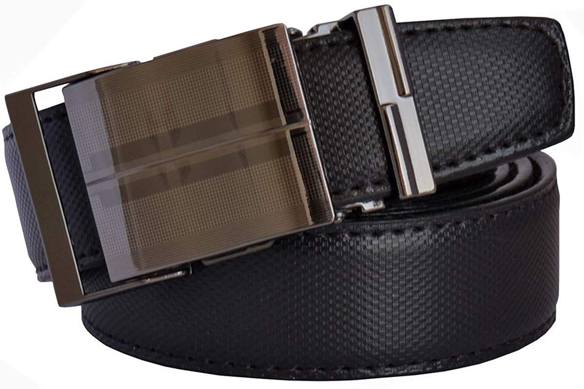 Veteran MenS Black Formal And Casual Synthetic Belt (Blk0472Ni) 32