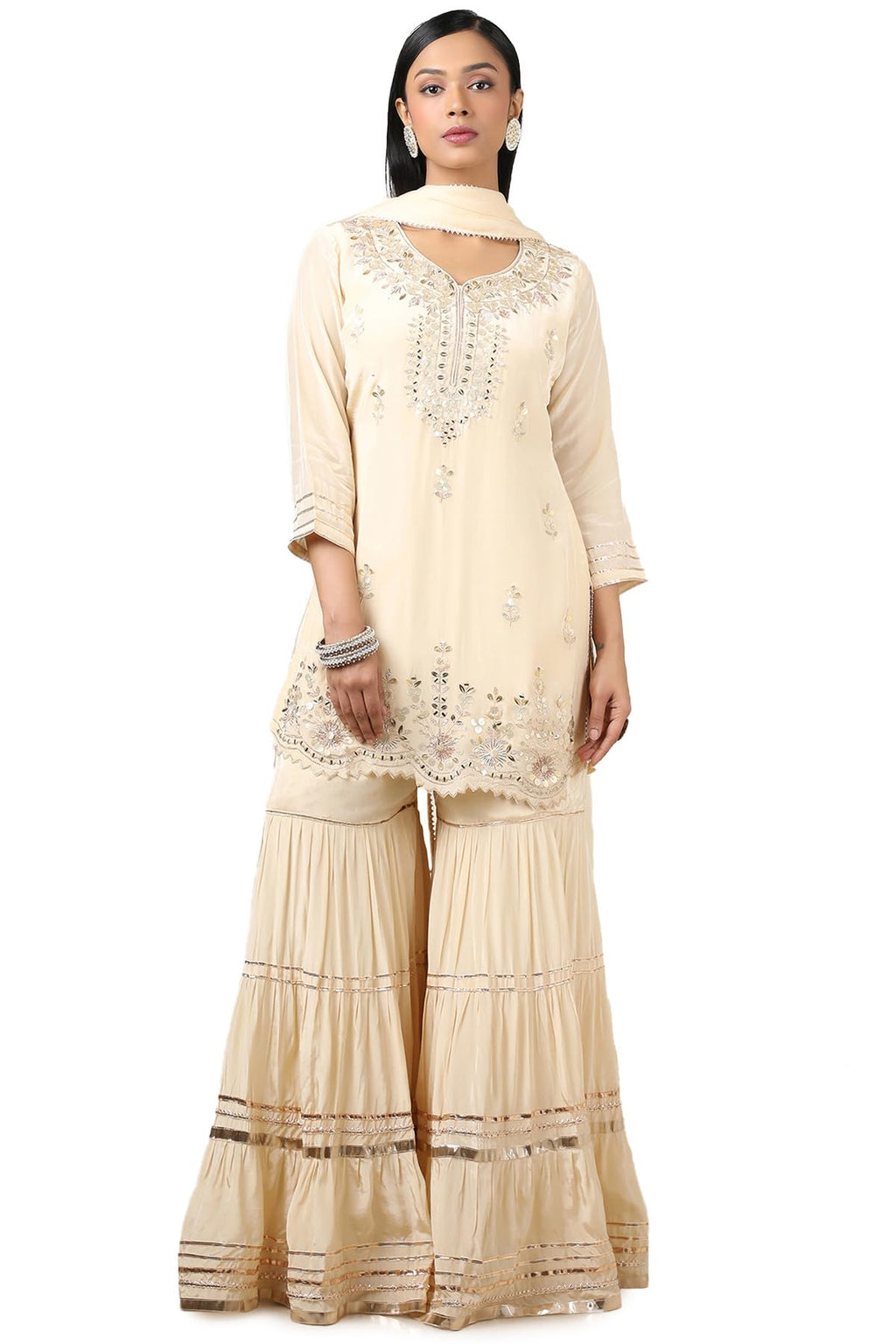 Soch Women Solid Chudidar Set with Sequence Work