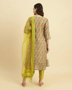 Varanga Women'S Silk Blend Kurta Set (Nv_Vskd2167_Vbot1930_Vndup300_Light Green