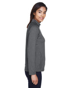 Ladies Stretch Tech-Shell compass Quarter-Zip - DK gREY HEATHER - S(D0102H7Y5VT)