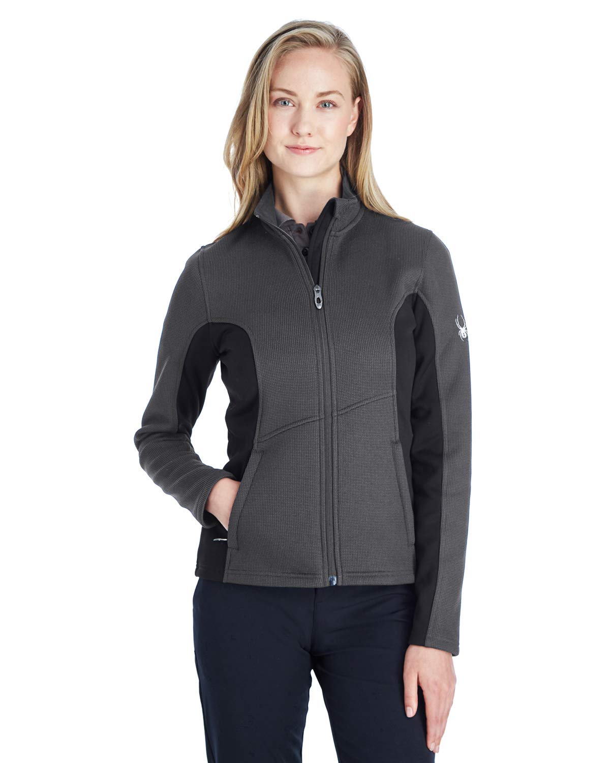 Ladies constant Full-Zip Sweater Fleece Jacket - BLAcK PLR RED - XS(D0102H7YKDP)