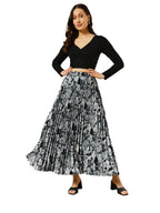 Kzully Crepe Western WomenS Maxi Skirts Grey