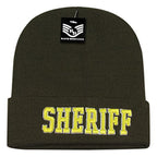 Pub/Safety Long Beanies, Sheriff, Olive