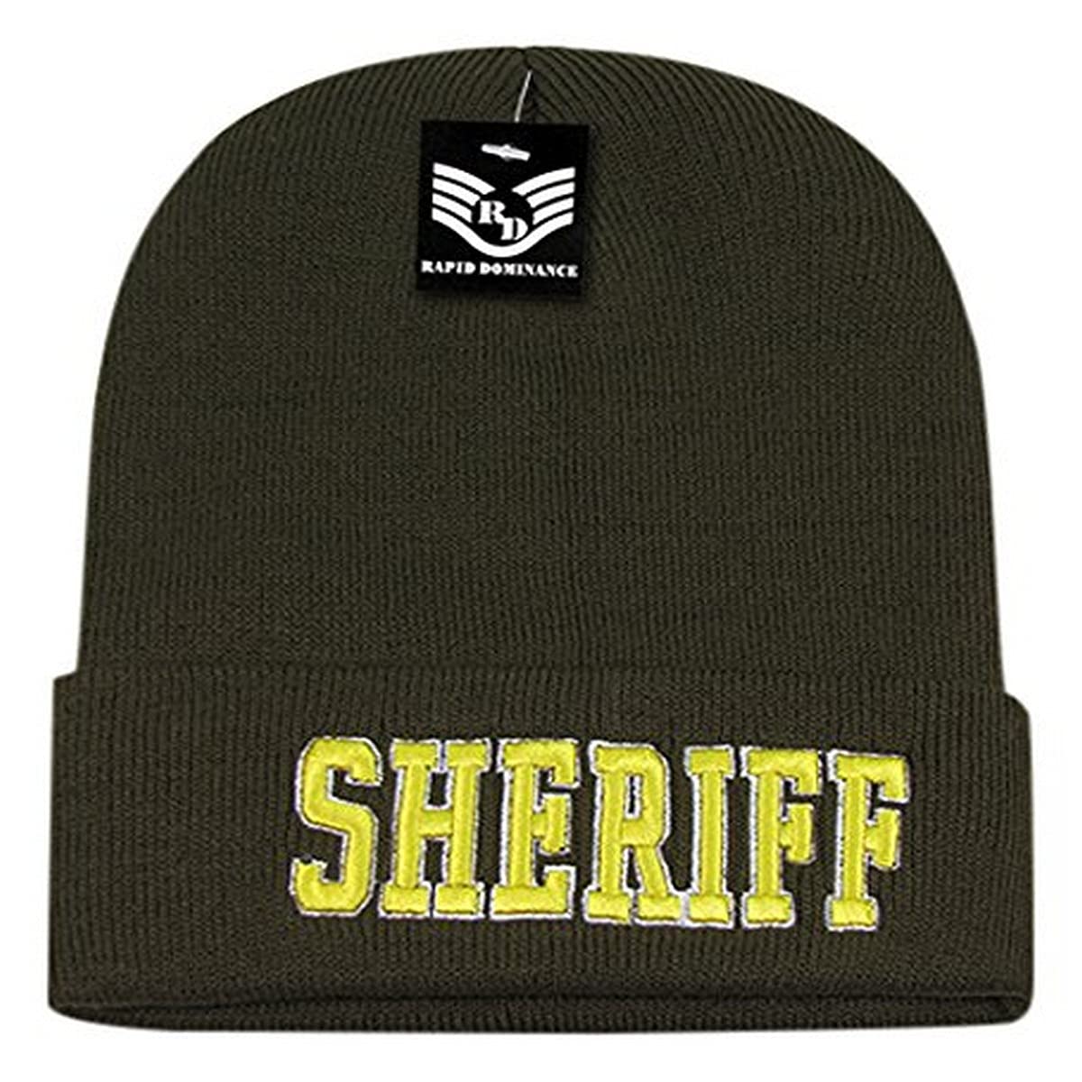 Pub/Safety Long Beanies, Sheriff, Olive